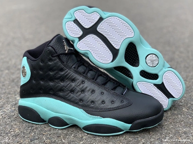 Rep Husky Jordan Island 414571-030 Retro Air Green 13 Black 0708